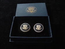 Pair of  President George H. W. Bush  cufflinks -Gold tone