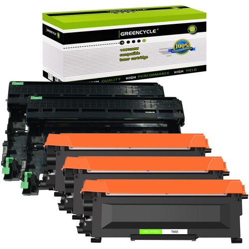 3PK TN450 Toner+2PK DR420 Drum Fit For Brother HL-2240 HL-2270DW/2280DW MFC-7240 - 第 1/12 張圖片
