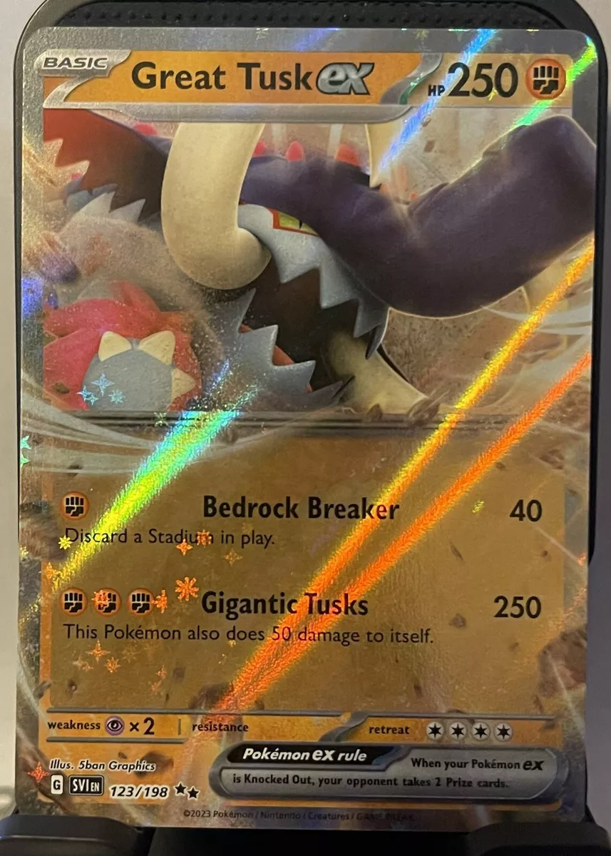 Pokemon - 123/198 - Presa Grande ex (Great Tusk) - Scarlet & Violet Base -  SV1PT