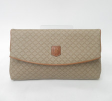 Authentic CELINE Leather Vintage Macadam Clut...