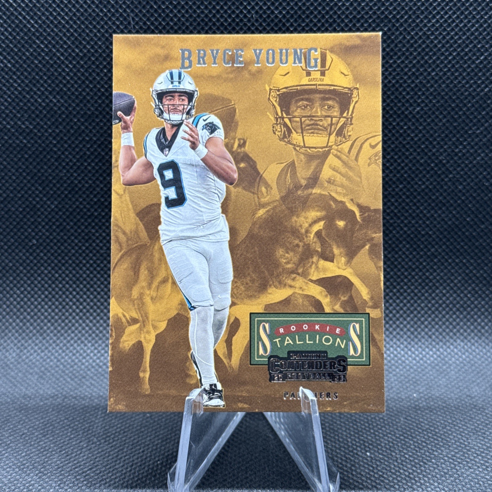 Bryce Young 2023 Panini Contenders #3 Rookie Stallions Carolina Panthers