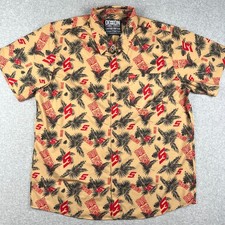 DIXXON Flannel Snap-on Tools Hawaiian Tiki Shirt 2XL Mens Short Sleeve