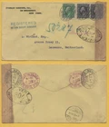 USA - NEW YORK - NY / 1915 -  REGISTERED CENSORED  COVER TO SWITZERLAND