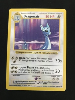 Dragonair 018/102 Base Set (Shadowless)  Unlimited MP