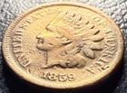 1859/1859 Indian Head Cent Rare RPD Repunched Date Rainbow Toning BUCK AND GO!!