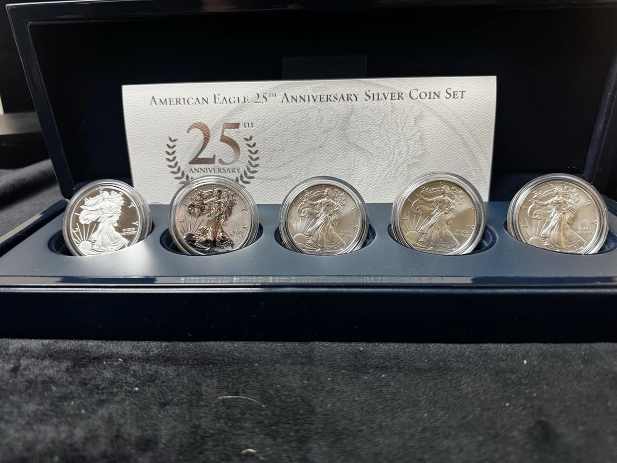 25+ American Eagle 25th Anniversary Silver 5 Coin Set 2011 for