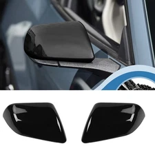 For 2015 2016 2017 2018-2022 Ford Mustang Black Rearview Side Mirror Cover Caps