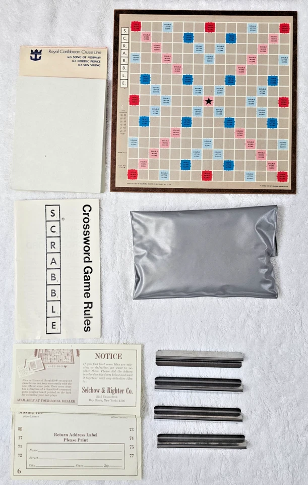 VTG 1950s Scrabble Magnetic Travel Edition Selchow & Righter Complete Game USA - Image 2 of 4