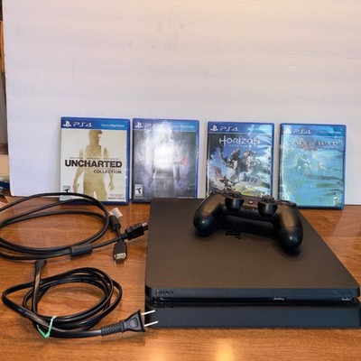 SONY PlayStation-PS4 Slim-500 GB-w/controler, Power Cord And HDMI Cable-4 Games