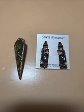 Shelley Cooper vintage Sweet Romance drop Earrings Plus Brooch By Sweet ROMANCE 