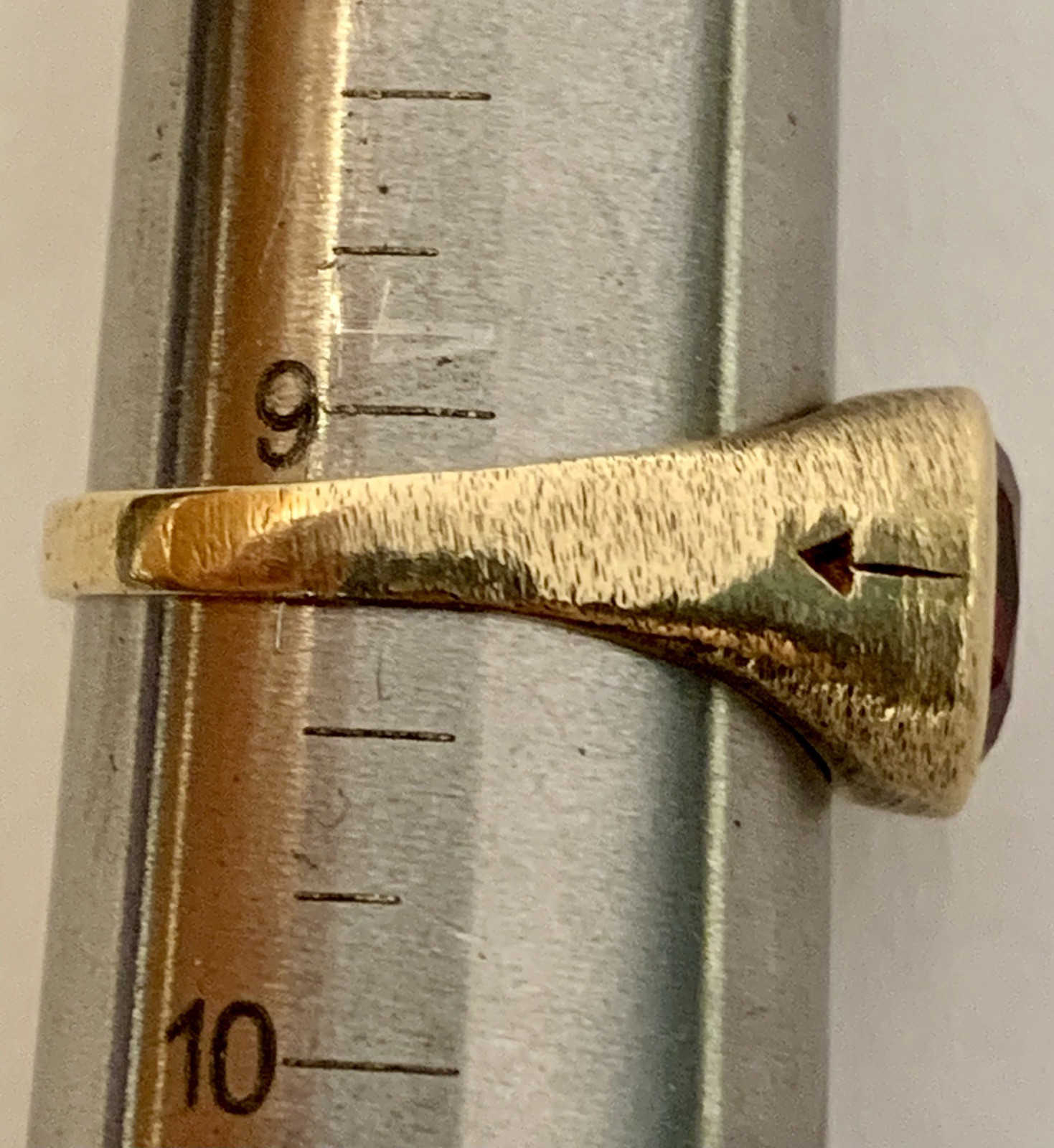 Men’s Diamond Ruby Ring lab-created, Solid 10k Ye… - image 12