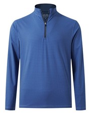 Quarter Zip Pullover Men Performance Dry Fit Heather Midlayer Casual Sports G...