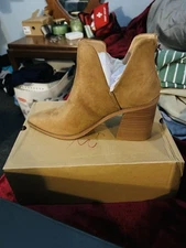 Women's Brown Suede Booties