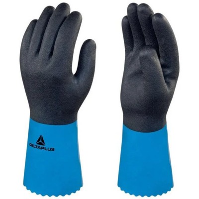 DeltaPlus USA VV836BL09 Chemsafe Plus Nitrile Chemical Gloves - Large