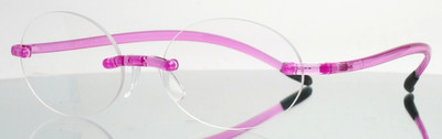 SWISSFLEX SFC13 Pink Womens Oval Rimless Eyeglasses 50-17-140 B:36