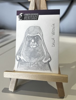 2004 Topps Star Wars Heritage Emperor Palpatine 1/1 Sketch Card Dalla Vecchia