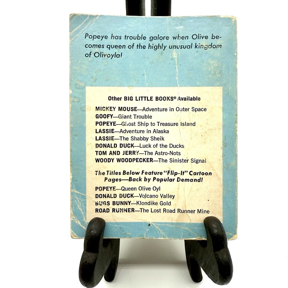 Popeye and Queen Olive Oyl Big Little Book Flip-It Cartoon Classic 1970s VINTAGE Foto 2 de 2
