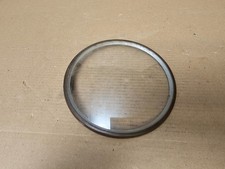 Antique 6" clock bezel bracket mantle CONVEX bevelled GLASS with SIGHT RING