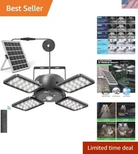 Adjustable Solar Pendant Light for Outdoor & Indoor Use -  Waterproof