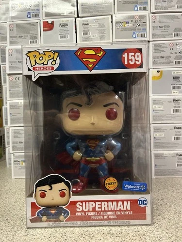 Funko Pop 10 Inch Superman Chase Edition Walmart Exclusive #159 W/ Protector