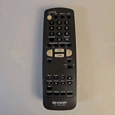 Sharp G1396SA TV VCR CATV Remote Control   OEM Original   Tested & Working