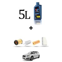 Hoffcar Servicekit 4 Filter Und 5L ÖL FüR Audi A3 II (8P1, 8PA) 2.0 FSI 110KW
