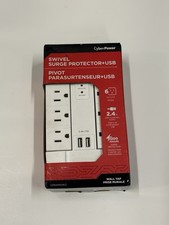 CyberPower Wall Tap Swivel Surge with 6 Outlets  2 USB Charging Ports w/ Box