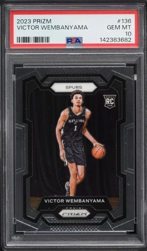 Victor Wembanyama 2023 Panini Prizm #136 Rookie Card RC Graded PSA 10 Gem Mint