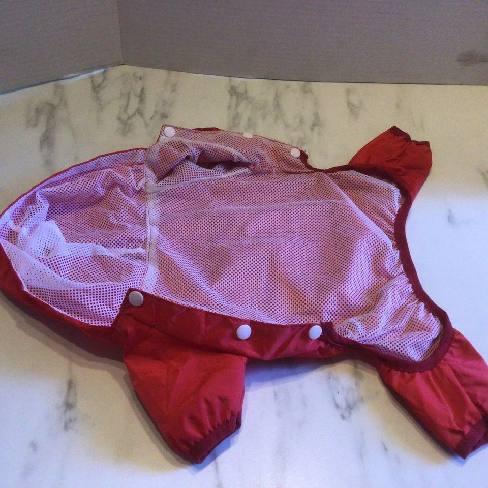 Impermeable Simply Dog perro pequeño con rayas reflectantes talla S Foto 3 de 4