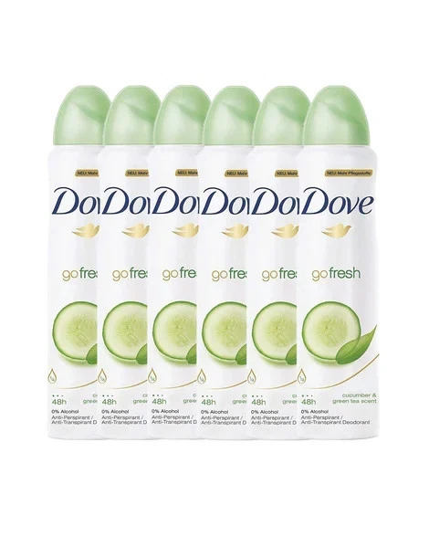 Dove Cool Cucumber and Green Tea Scented Body Spray 150 ml 6pk