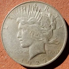 1927-D Peace SILVER DOLLAR 🪙 Ungraded, VF estimate