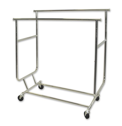 DOUBLE SALESMAN RACK COLLAPSIBLE CLOTHING DISPLAY STAND - Picture 2 of 2