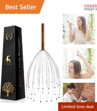Head Massager Stainless Steel 28 Fingers Relaxing Scalp Body Gift