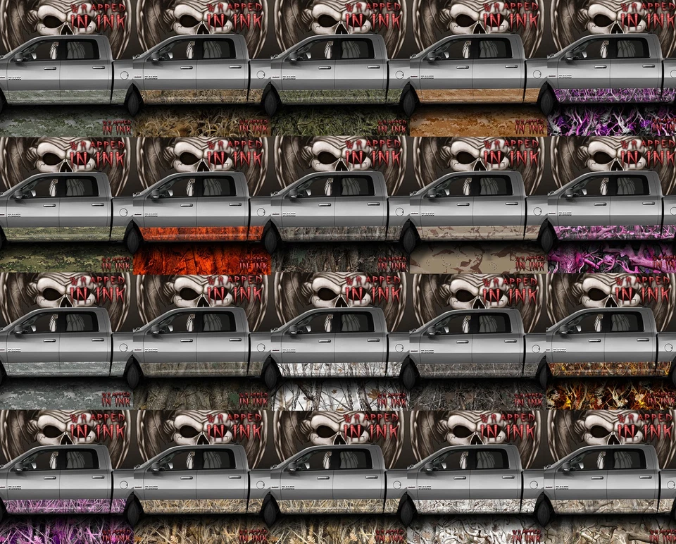 Camo Rocker Panel Wap Chameleon Orange Decal Truck Side Camouflage Vinyl A47RP#2 - Image 2 of 3