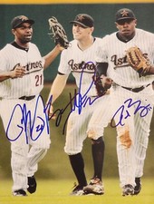 Hunter Pence, Michael Bourn And Jason Bourgeois Signed 8x10 Houston Astros OFs