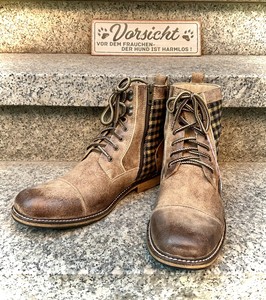 leder boots herren braun