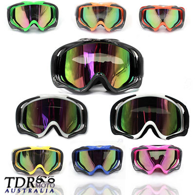 tinted skiing snowboarding anti-snow chrome goggles anti-fog UV protection 