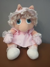 Jim Henson Muppet Babies Miss Piggy 10" Plush Stuffed Doll 1985 Vtg RARE B38