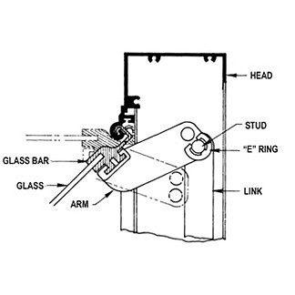 Glass Bar Arm - 1966-68 Airstream - Picture 7 of 8