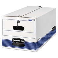 Bankers Box Stor/file Storage Box Legal String And Button White/blue 4/carton on sale Bankers Box Stor/file Storage Box Legal String And Button White/blue 4/carton on sale