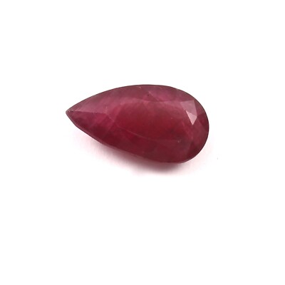 3.00 CT Longido Mines Heated Natural CERTIFIED Ruby Oval Pear Gemstone Cut