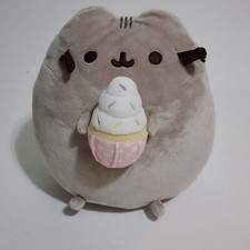 Gund Pusheen Gray Cat Ice Cream Sprinkles Polka Dots Plush Soft 4061359 2018 8"