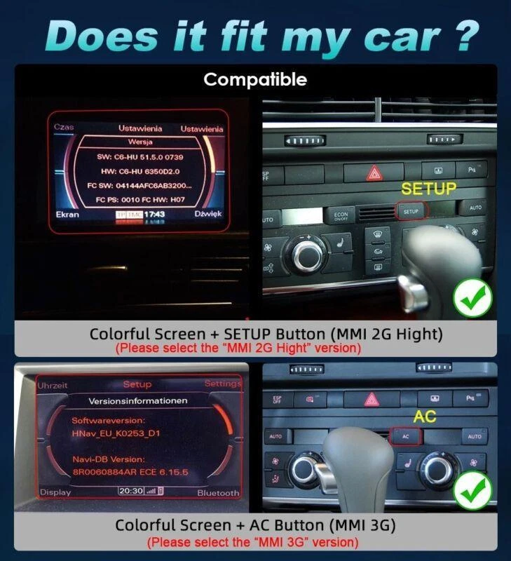 10.2" Android Navigation Car Gps Stereo Radio Wifi Carplay For Audi A6 C6 S6 Mmi - Image 2 of 4