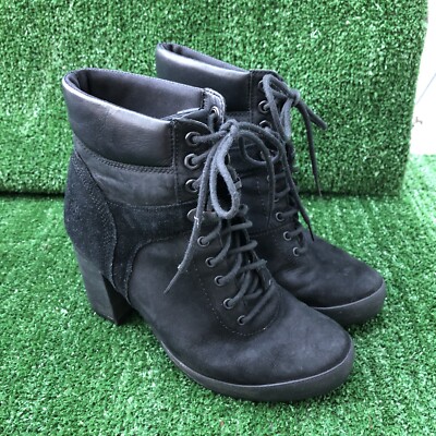 Timberland Camdale Field Lace Ankle Boots Black Nubuck A1KD4 Women Size 7