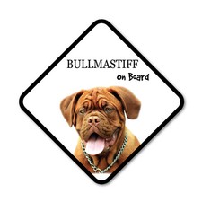 Bullmastiff On Board Vinyl Car Van Sticker or Sign and Sucker Pet Animal Lover