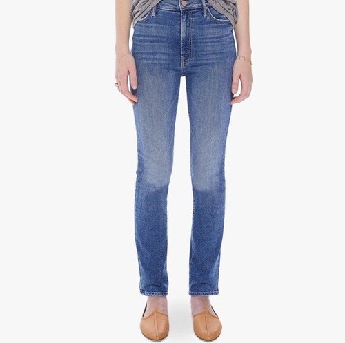 MOTHER The Swooner Rascal Hover Jeans Healing Jar Size 26 Blue