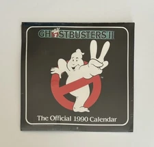 Vintage Ghostbusters 2 Official 1990 Wall Calendar 12” x 12” SEALED