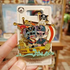 Disney pin authentic 2024 pirates stitch angel disneyland exclusive