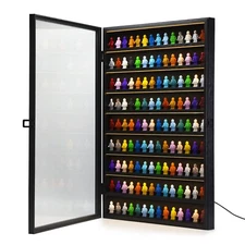 Minifigure Collectors Showcase with LED Light, Miniature Display Case, Buildi...