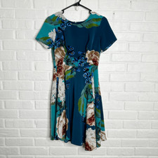 Corey Lynn Calter Paeonia Blue Floral A-Line Dress size 2